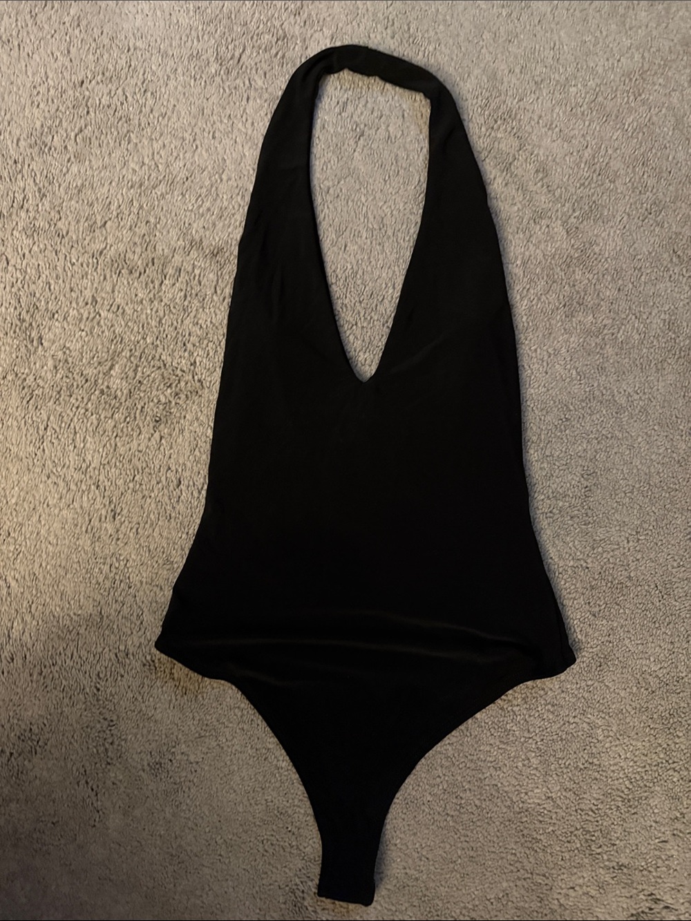 Classic Black Halter One-Piece Bodysuit